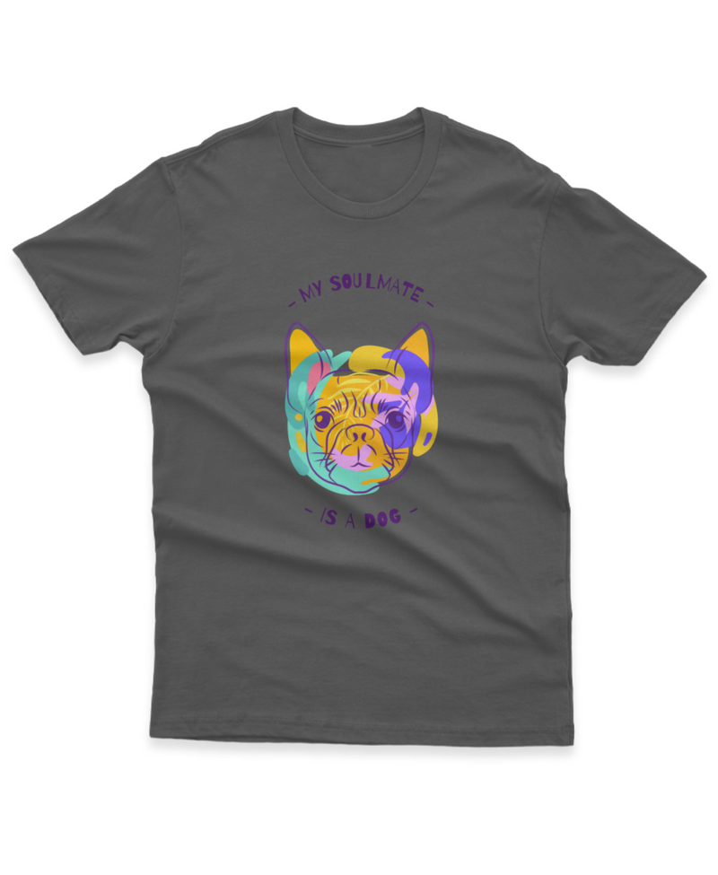 Camiseta Manga Curta Unisex My Soulmate is a Dog