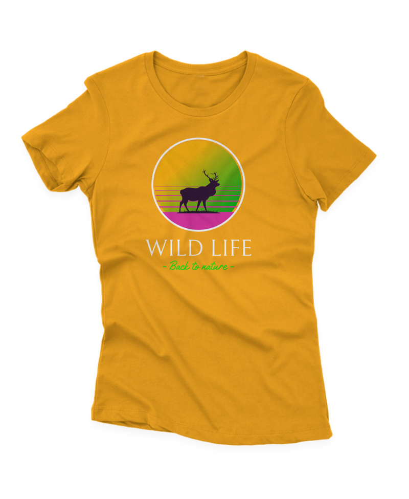 Camiseta Manga Curta Feminina Wild Life Back to Nature