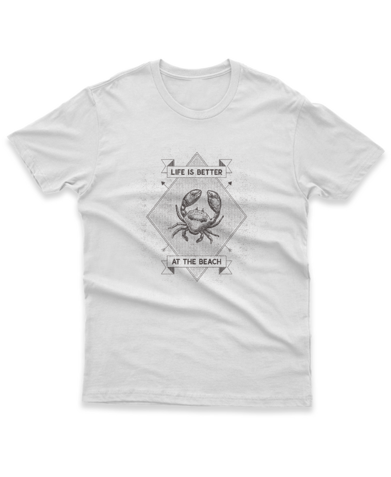 Camiseta Manga Curta Unisex Life is Better at the Beach