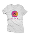 Camiseta Manga Curta Feminina Neon City Summer Waves