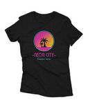 Camiseta Manga Curta Feminina Neon City Summer Waves