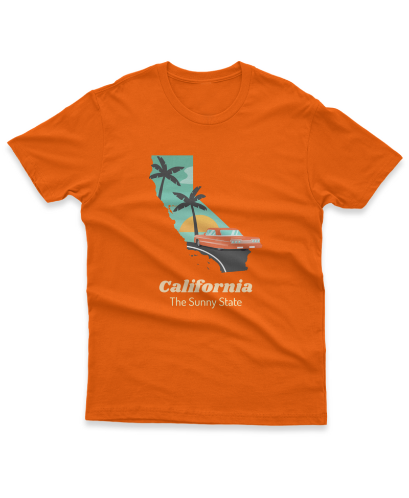 Camiseta Manga Curta Unisex California The Sunny State
