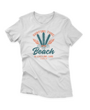 Camiseta Manga Curta Feminina Surfing Time Beach is Calling