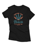 Camiseta Manga Curta Feminina Surfing Time Beach is Calling