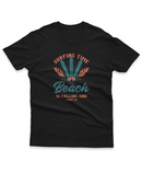 Camiseta Manga Curta Unisex Surfing Time Beach is Calling
