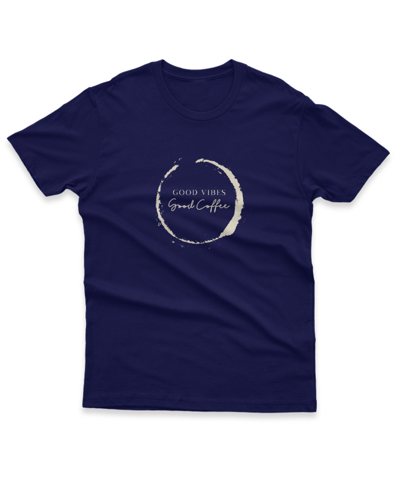 Camiseta Manga Curta Unisex Good Vibes Good Coffee