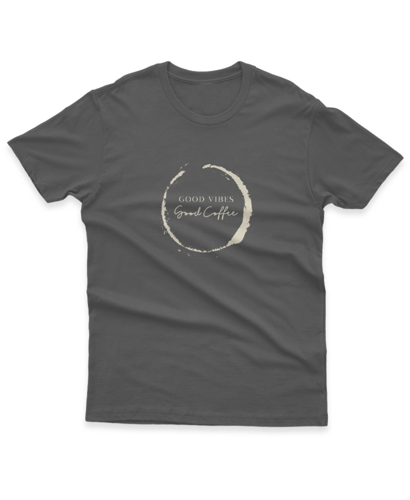 Camiseta Manga Curta Unisex Good Vibes Good Coffee