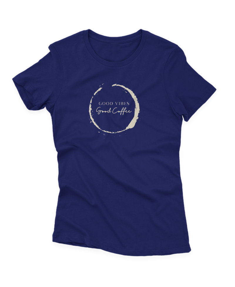 Camiseta Manga Curta Feminina Good Vibes Good Coffee