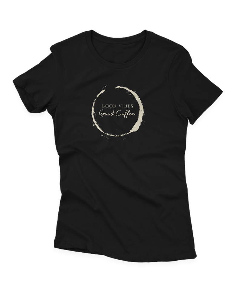 Camiseta Manga Curta Feminina Good Vibes Good Coffee