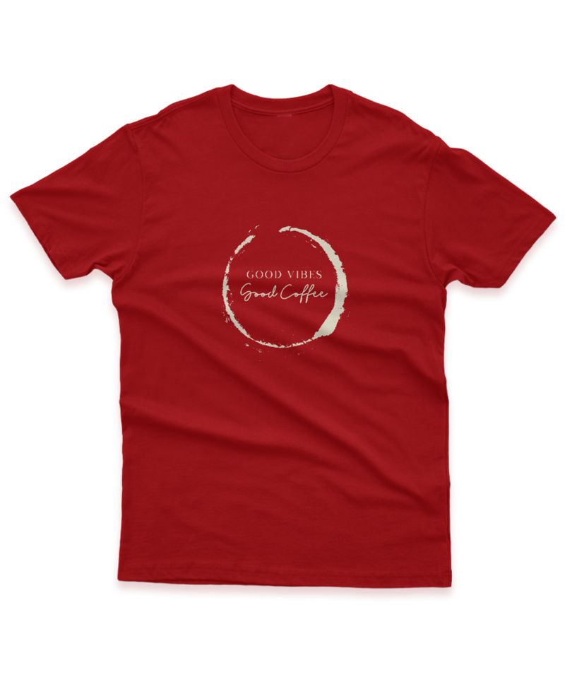 Camiseta Manga Curta Unisex Good Vibes Good Coffee