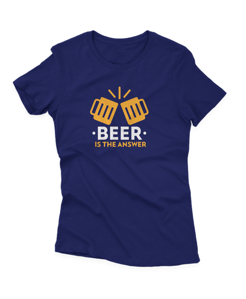 Camiseta Manga Curta Feminina Beer is the Answer