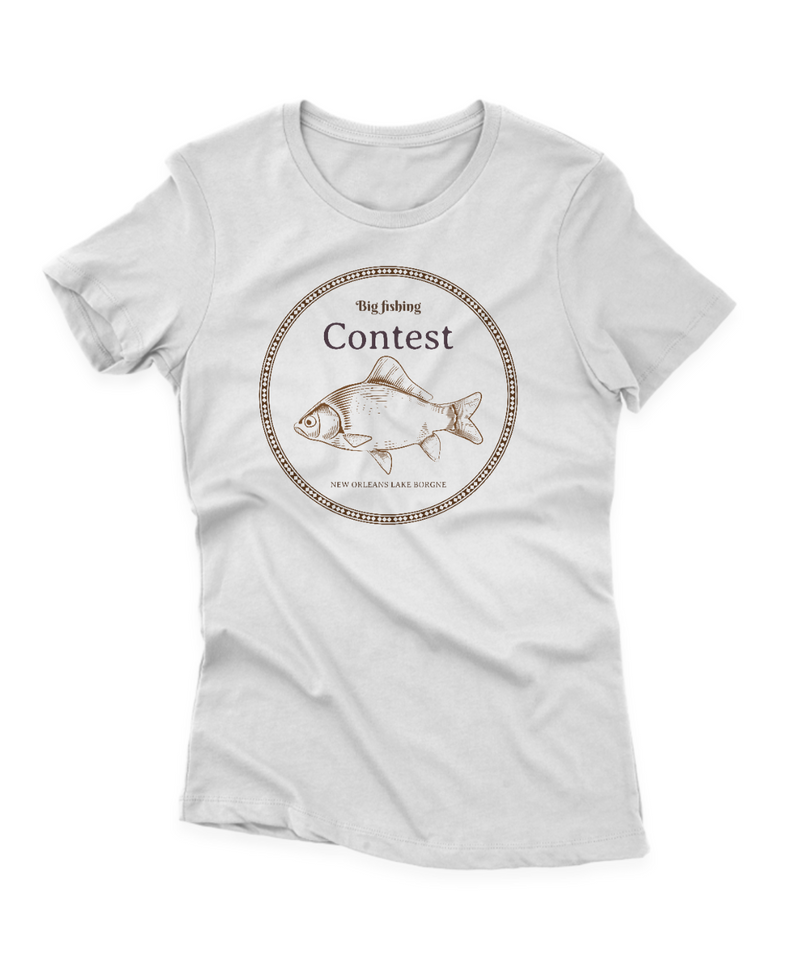 Camiseta Manga Curta Feminina Big Fishing Contest
