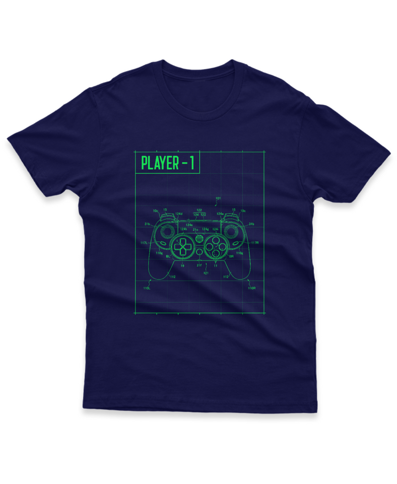 Camiseta Manga Curta Unisex Player 1 Controller