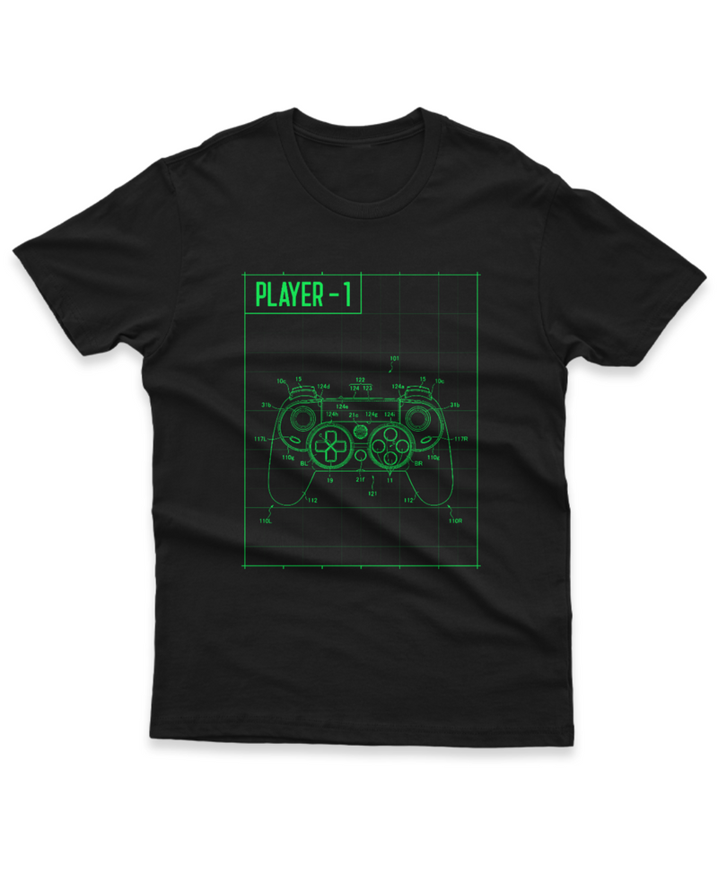 Camiseta Manga Curta Unisex Player 1 Controller