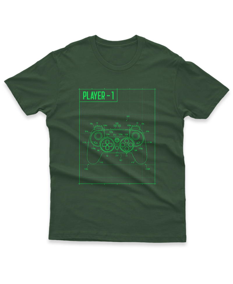 Camiseta Manga Curta Unisex Player 1 Controller