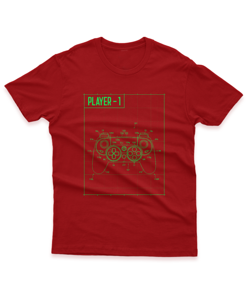 Camiseta Manga Curta Unisex Player 1 Controller