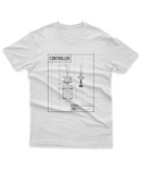 Camiseta Manga Curta Unisex Controller Retro Blue Print