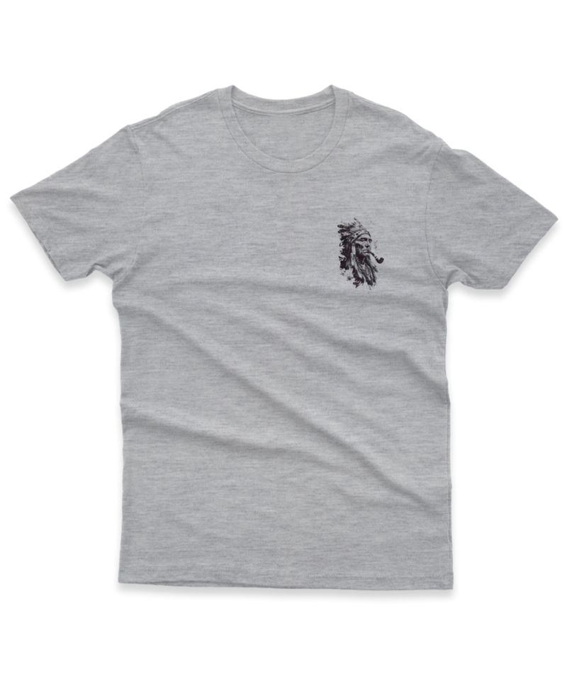 Camiseta Manga Curta Unisex Índio Cachimbo Canto
