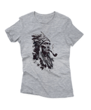 Camiseta Manga Curta Feminina Índio Cachimbo