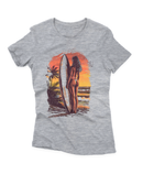 Camiseta Manga Curta Feminina Surfista Por do Sol