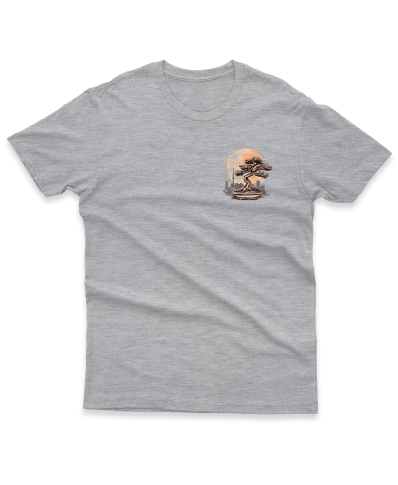Camiseta Manga Curta Unisex Bonsai City Skyline Canto