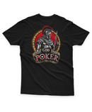 Camiseta Manga Curta Unisex Always Believe & God of Poker Warrior Golden