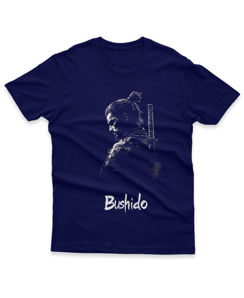 Camiseta Manga Curta Unisex Silhueta Samurai Bushido