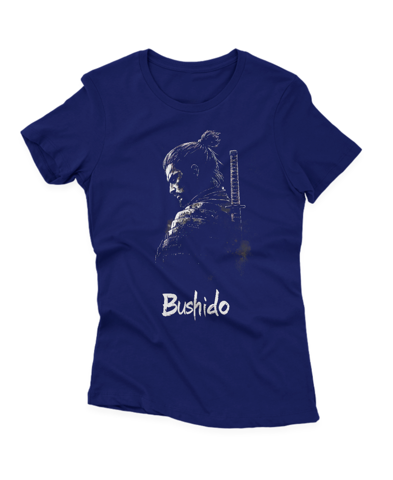 Camiseta Manga Curta Feminina Silhueta Samurai Bushido