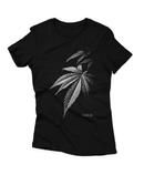 Camiseta Manga Curta Feminina Folha Ganja