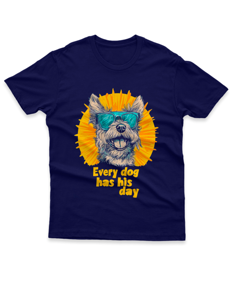 Camiseta Manga Curta Unisex Cachorro Sol Every Dog has his Day