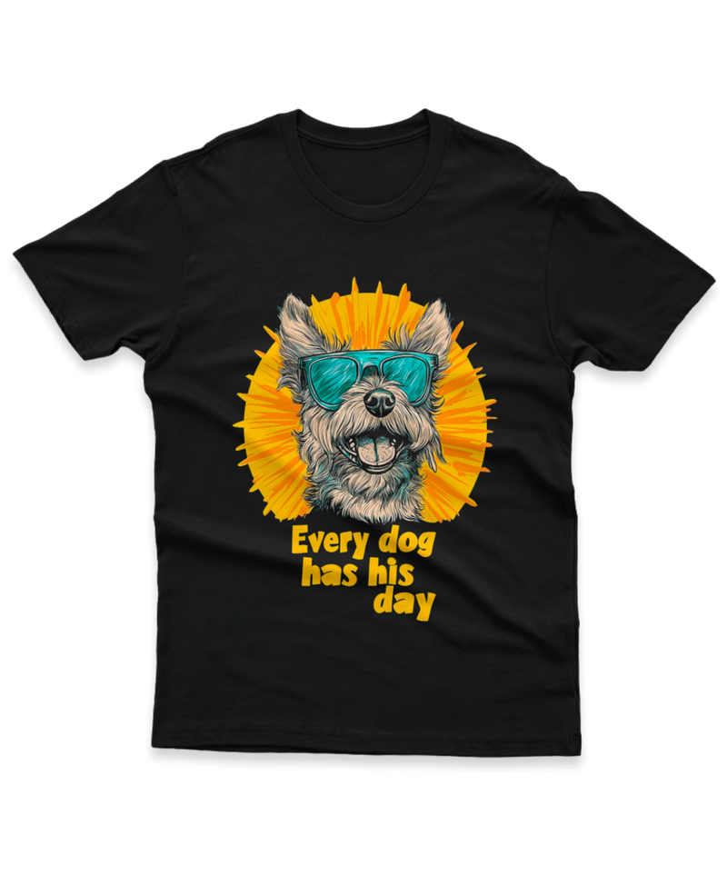 Camiseta Manga Curta Unisex Cachorro Sol Every Dog has his Day