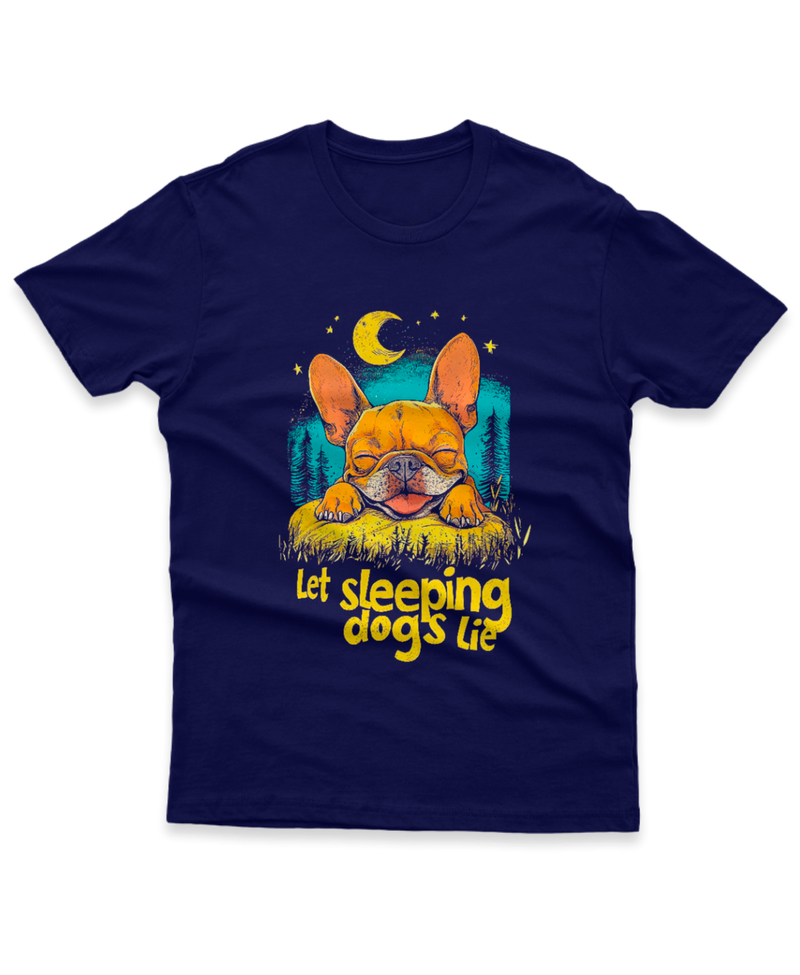 Camiseta Manga Curta Unisex Cachorro Let Sleeping Dogs Lie