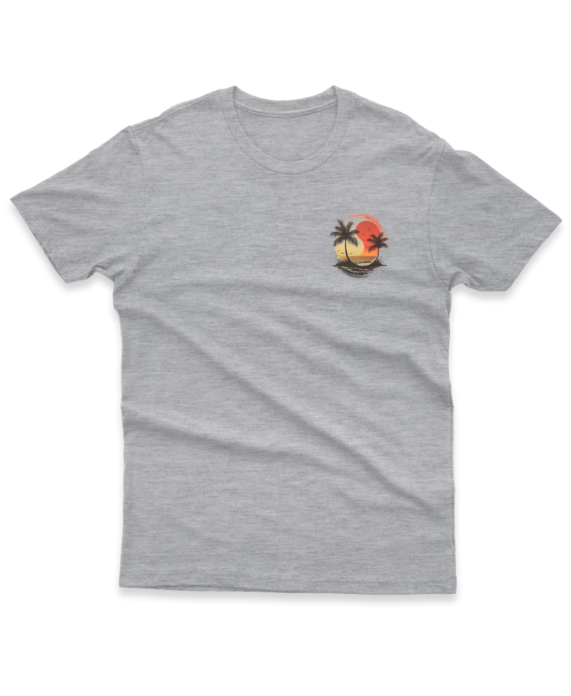 Camiseta Manga Curta Unisex Praia Horizonte Yin Yang Canto