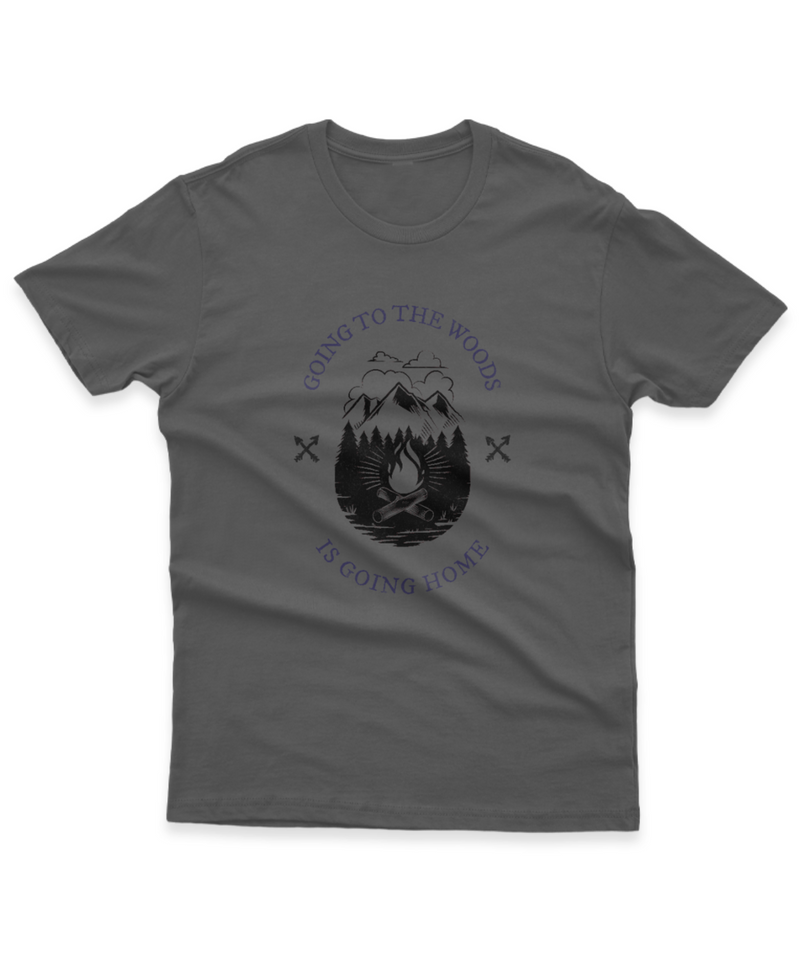 Camiseta Manga Curta Unisex Going To The Woods is Going Home