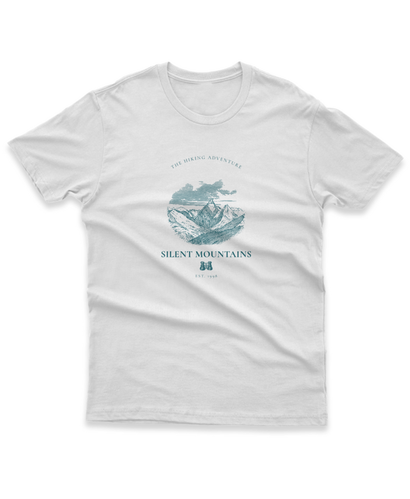Camiseta Manga Curta Unisex The Hiking Adventure Silent Mountains