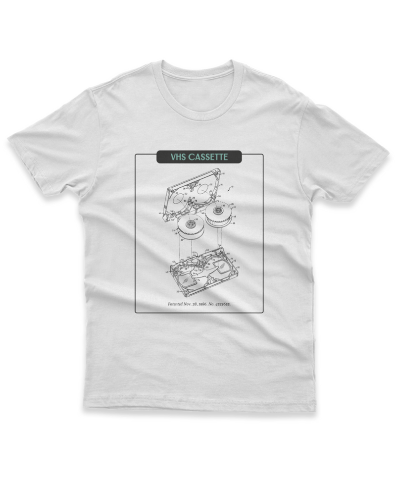 Camiseta Manga Curta Unisex VHS Cassette Tape