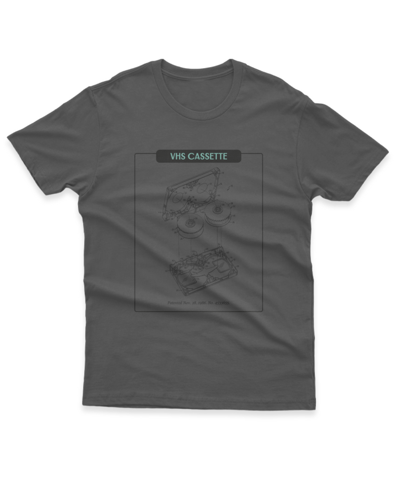 Camiseta Manga Curta Unisex VHS Cassette Tape