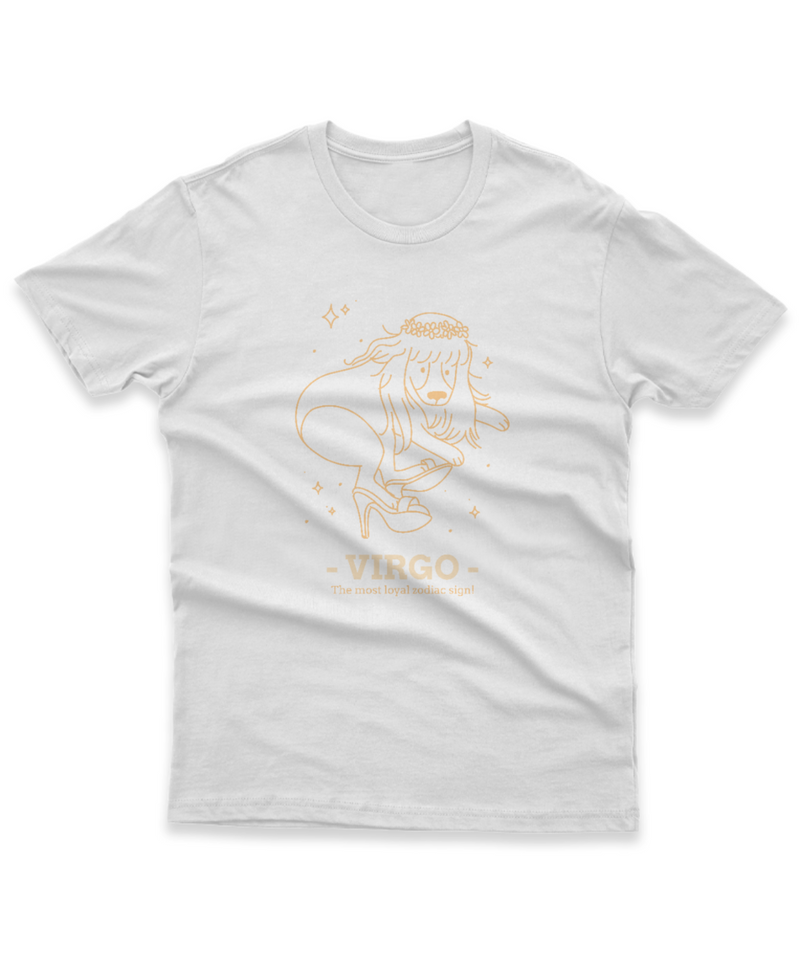 Camiseta Manga Curta Unisex Signos Virgo The Most Loyal