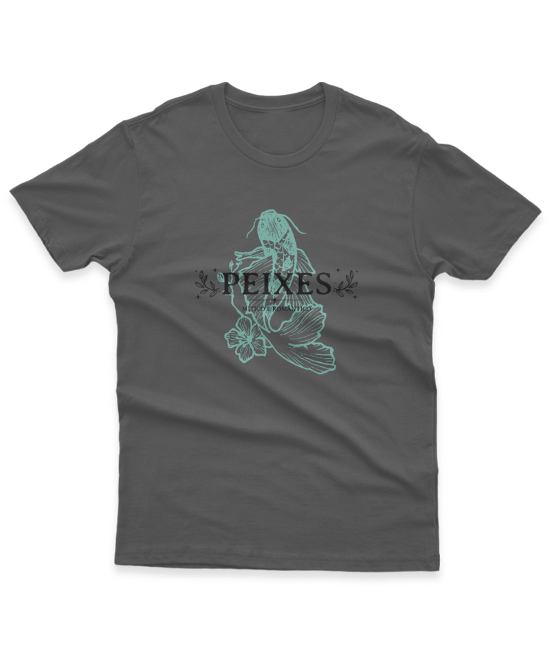 Camiseta Manga Curta Unisex Signos Peixes Mítico e Romântico