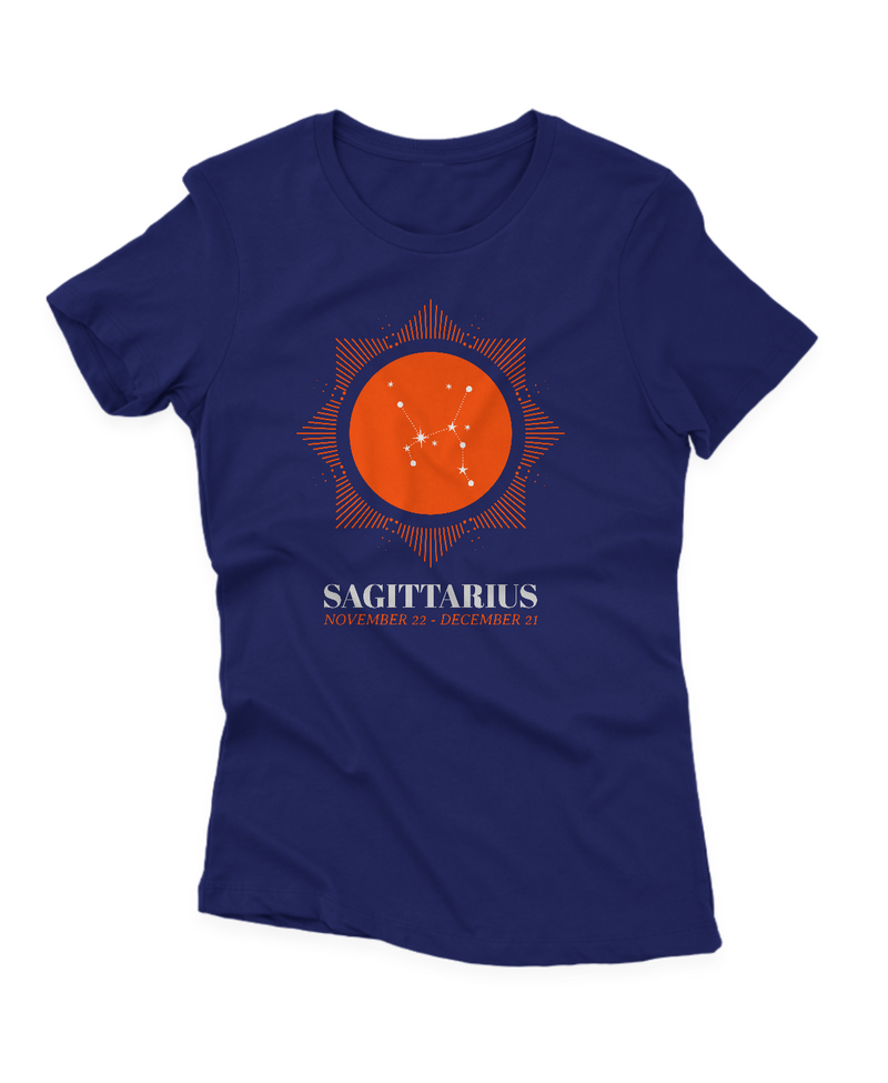 Camiseta Manga Curta Feminina Signos Sagittarius Nov22 Dec21