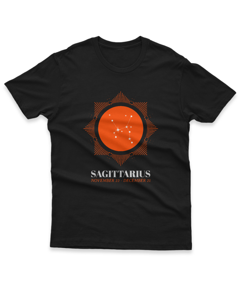 Camiseta Manga Curta Unisex Signos Sagittarius Nov22 Dec21