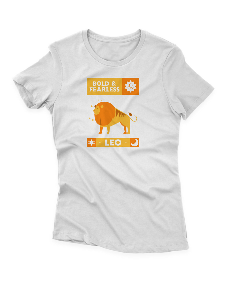 Camiseta Manga Curta Feminina Signos Leo Bold & Fearless