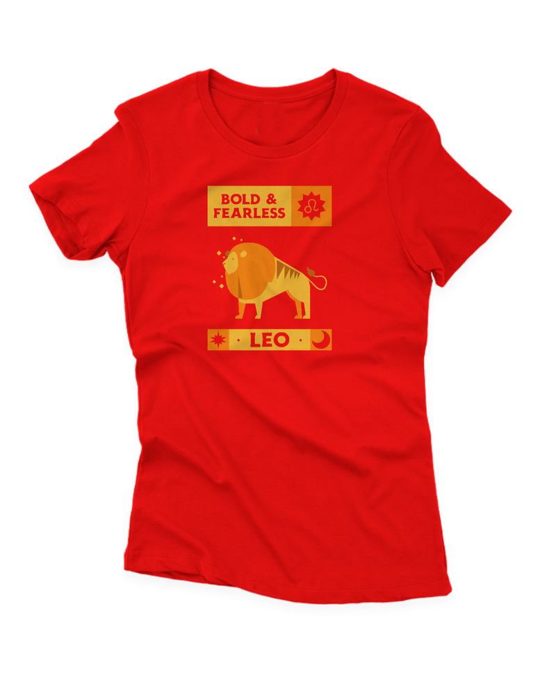 Camiseta Manga Curta Feminina Signos Leo Bold & Fearless