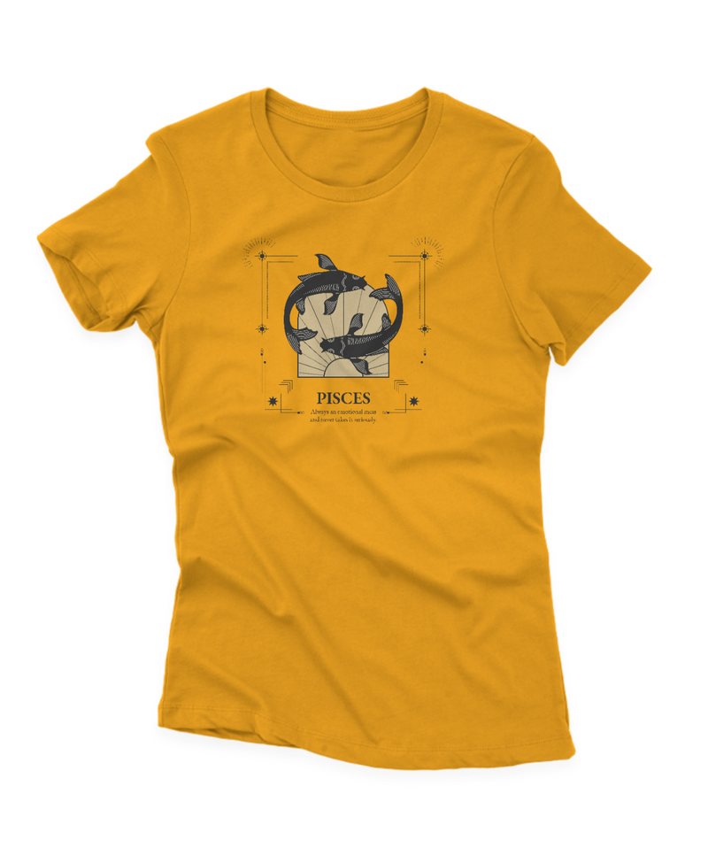Camiseta Manga Curta Feminina Signos Pisces Always an Emotional Mess
