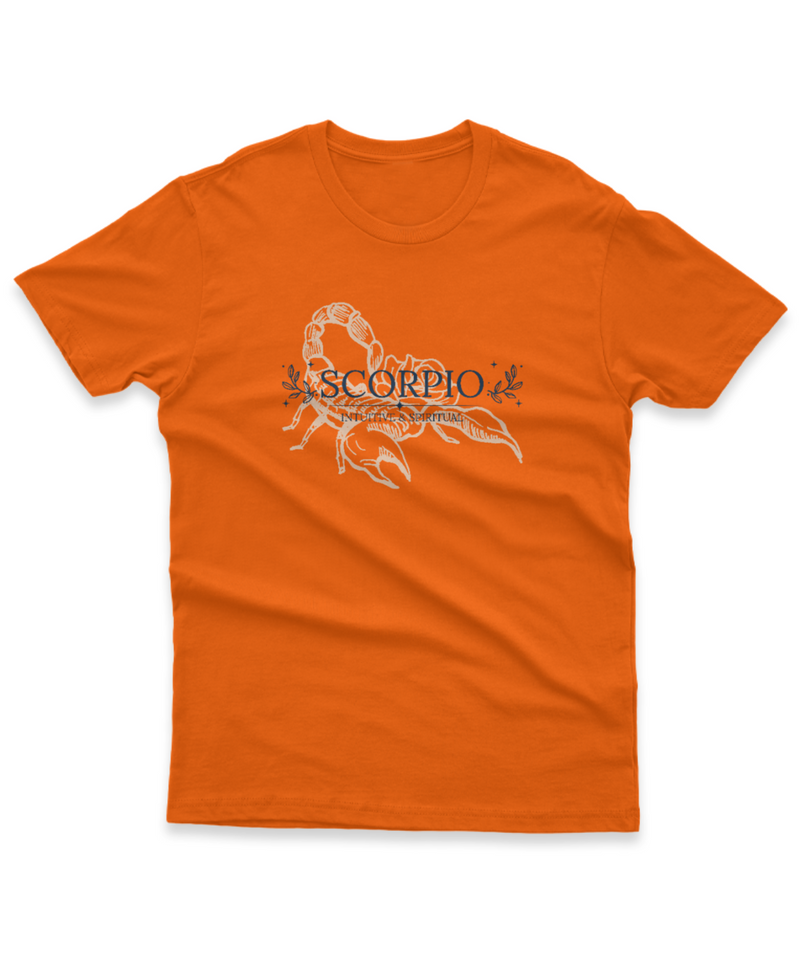 Camiseta Manga Curta Unisex Signos Scorpio Intuitive & Spiritual