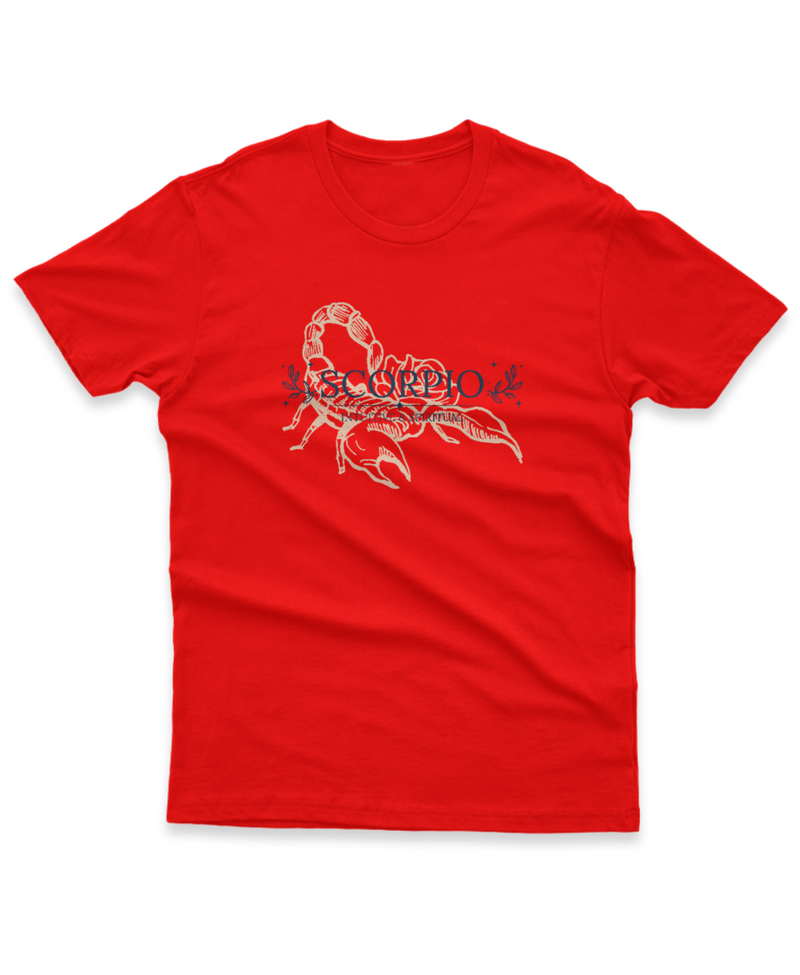 Camiseta Manga Curta Unisex Signos Scorpio Intuitive & Spiritual