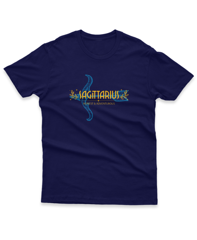 Camiseta Manga Curta Unisex Signos Sagittarius Honest & Adventurous