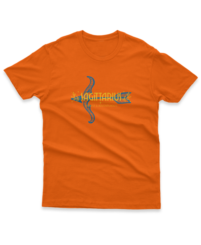 Camiseta Manga Curta Unisex Signos Sagittarius Honest & Adventurous