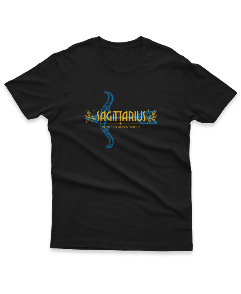 Camiseta Manga Curta Unisex Signos Sagittarius Honest & Adventurous