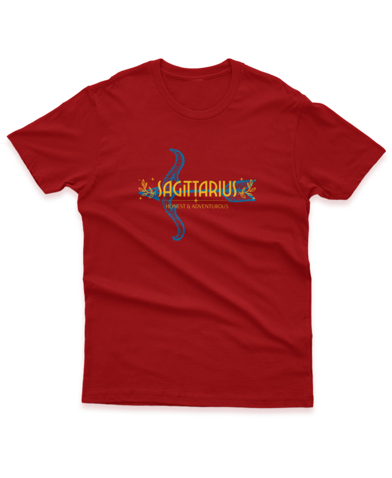 Camiseta Manga Curta Unisex Signos Sagittarius Honest & Adventurous